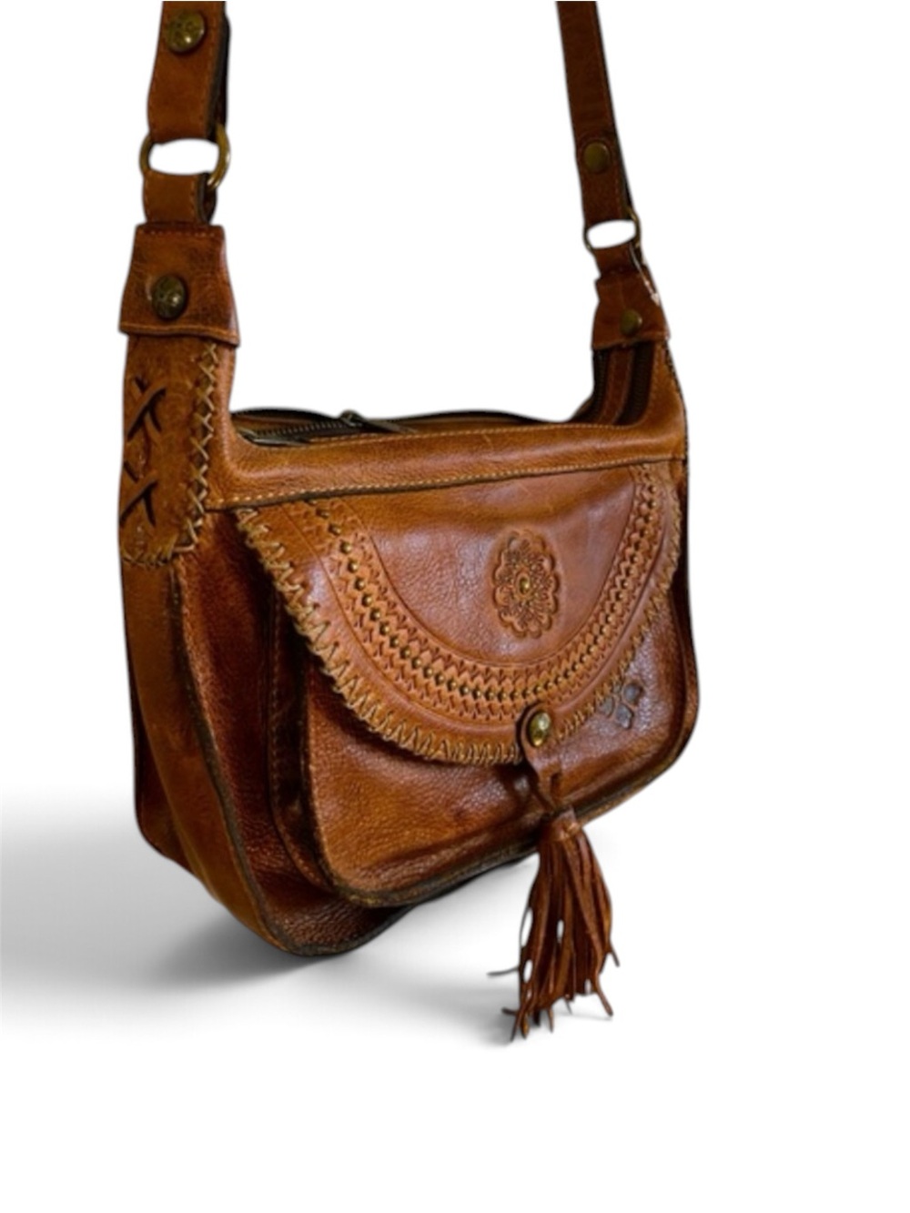 PATRICIA NASH CAMILA 2 ZIP CROSSBODY BAG